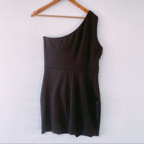 Fraiche By J One Shoulder Jersey Dress L - Picture 4 of 6